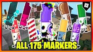 ALL 175 MARKERS in FIND THE MARKERS  Roblox [upl. by Anitaf262]