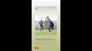 Kylian amp Ethan Mbappe 💪🏽 PSG Training ⚽️ Best Feeling ever 😍 brothers mbappe [upl. by Ezra]