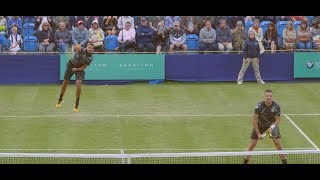 Nick Kyrgios plays Doubles Surbiton Trophy 2019 4K 60p [upl. by Carlyle]