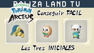 GUIA  Cómo conseguir Cyndaquil Rowlet y Oshawott en Leyendas Pokémon Arceus sin intercambiar [upl. by Cleaves]