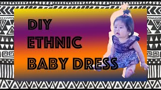 DIY Ethnic baby dress 子供服 ベビードレスの作り方 [upl. by Nyladnar606]