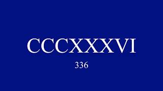 Roman Numerals from 1 to 1000 [upl. by Eivad822]