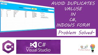 ListView Avoid Duplicates Values in C [upl. by Sisxela]