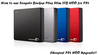 How to use Seagate Backup Plus Slim 2TB HDD for PS4  Cheapest PS4 HDD upgrade [upl. by Airehs699]