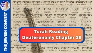 Deuteronomy Chapter 28  Torah Reading in Hebrew with English Translation  TORAH STUDY [upl. by Aneeuqahs395]