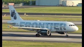 Frontier Airlines Airbus A319111 N939FR takeoff from PDX [upl. by Ranna]