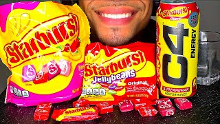 ASMR STARBURST JELLYBEANS C4 ENERGY CANDY DRINK MUKBANG EATING CHEWY MOUTH SOUNDS NO TALKING [upl. by Retsub530]