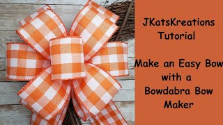 Bowdabra Bow Maker TutorialEasy DIY BowMake a Wreath BowFall Bow InstructionsHalloween Bow [upl. by Chiquia544]