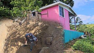 digging the pit for the bathroom  house on the hill [upl. by Ferwerda]