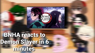 BNHA react to Demon Slayer in 6 minutesft Nezukocensored•LyLi•Read Desc [upl. by Amabil827]