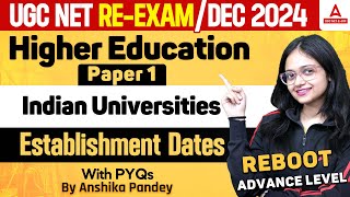 Higher Education UGC NET 2024  Indian Universities By Anshika Maam [upl. by Otina921]