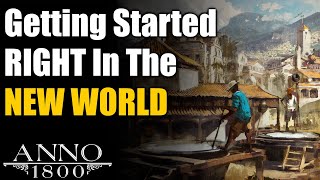 Anno 1800 Ultimate Guide Getting Started RIGHT in the New World [upl. by Bittner342]