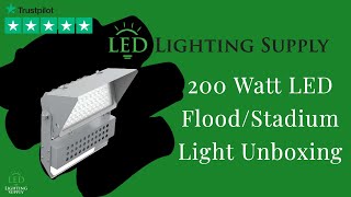 200 Watt LED FloodStadium Light Unboxing [upl. by Karlotta]