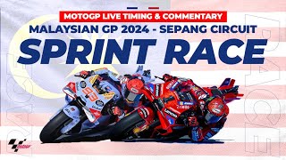 LIVE Data MotoGP Sprint Race Malaysian GP 2024  Sepang Circuit [upl. by Acireed982]