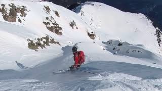 Bansko 2021 Todorka morning free ride snowboarding in Bansko back country [upl. by Wavell802]