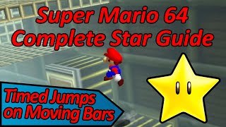 Timed Jumps on Moving Bars  Super Mario 64 Complete Star Guide [upl. by Dnomra]