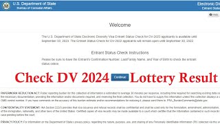 How to Check DV Lottery 2024 Result [upl. by Nnairb]