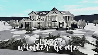 Bloxburg  Classy Winter Family Home 254k  No Large Plot  Realistic amp Modern  House Build [upl. by Harak]