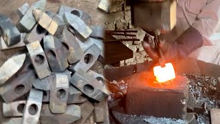 Blacksmith Technique Of Making Hammer From Rusted Iron Rod In Factory [upl. by Valorie]