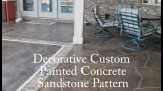 Custom Decorative Painted Concrete  Sandstone Pattern [upl. by Eirrot]