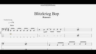 Ramones  Blitzkrieg Bop bass tab [upl. by Cori109]