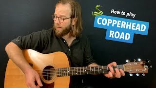 🎸 Copperhead Road • Steve Earle guitar lesson w intro tab amp chords [upl. by Adnauqahs]