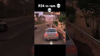 Nissan GTR r34 💀💀 vs Ram🥴🥴 shorts gtr34 ram trendingshorts newshorts [upl. by Llehsad]