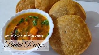 Agra famous Bedai Puri  Bedmi Puri  Street Food  Halwai Style Urad Daal Bedai Recipe [upl. by Hguh995]