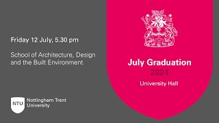 530pm  Ceremony 14 NTU Graduation 12 July 2024  Architecture Design and the Built Environment [upl. by Verner]