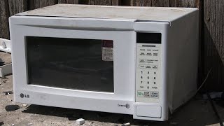 Smash Tiny LG iWave Microwave [upl. by Ennovihs]