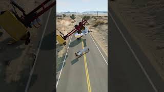 Realistic Highway Car Crashes 73 shorts beamngdrive [upl. by Aiynat823]