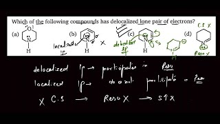 Which of the following compounds has delocalized lone pair of electrons [upl. by Gean]