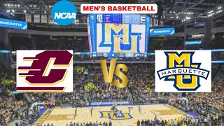 Central Michigan Chippewas VS Marquette Golden Eagles  NCAA Mens Basketball Live Scoreboard [upl. by Melloney]