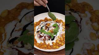 Chole Tikki Chaat ASMR Cooking  shorts food cooking asmr indianasmrworld streetfood chaat [upl. by Anihcak]