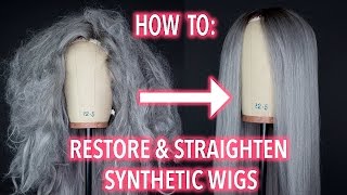 How To Restore and Straighten A Synthetic Wig [upl. by Llekcm]