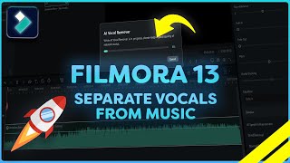 Separate Vocals Form Music with Ai Vocal Remover on Filmora 13 [upl. by Dur]