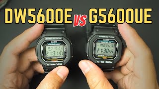 Casio GShock DW5600 VS G5600 DW5600E vs G5600UE Budget Square Comparison w Tough Solar [upl. by Milstone684]