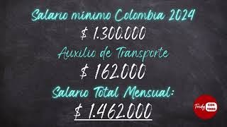 Salario minimo 2024 en Colombia [upl. by Bandler]