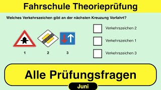 🚘 Führerschein Theorieprüfung 🚗 Alle Prüfungsfragen Juni 🎓📚 Teil 1 [upl. by Neenaej299]