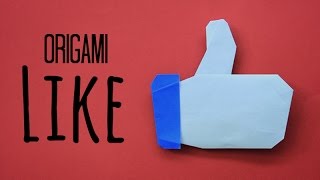 How to make an origami Facebook Like Sign Tadashi Mori [upl. by Aihselef]