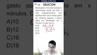 questão selecon unidades de medidas concursos enem matemática raciociniologico selecon pmse [upl. by Aicenav]