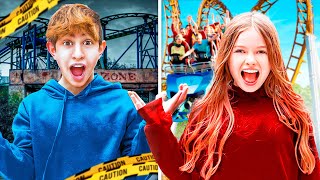 RIDING EVERY RIDE IN EPIC THEME PARK WITH BEST FRIEND [upl. by Hgielyak]