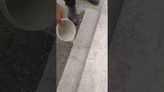 Granite Sealer applied On granite surface Construction Videos [upl. by Lleynod]