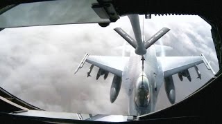 KC135 Refueling Crew Saves Fighter Pilot Over Afghanistan [upl. by Yellehs]