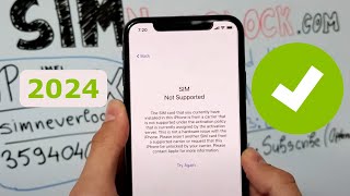 2023 Sim Not Supported SOLUTION amp How to Unlock iPhone from Carrier  USE ANY SIM CARD [upl. by Keslie427]