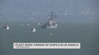 Fleet Week Parade of ships sail in this morning [upl. by Beckie]