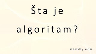 Šta je algoritam [upl. by Vasos]