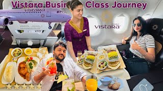 Most Premium Vistara Business Class Review  Unlimited 5 star Food amp Service India’s Best Airline [upl. by Letsirhc]