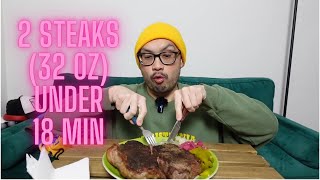 Gained 17lbs in 2 Weeks Steak OMAD Mukbang  2000 Calories 180g Protein [upl. by Llenil]