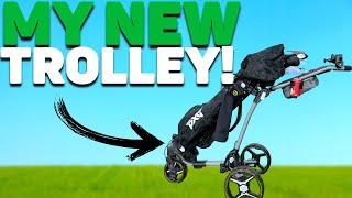 My New Golf Trolley  AXGLO Tri 360 V2 axglo golfcart golftrolley [upl. by Noelopan482]